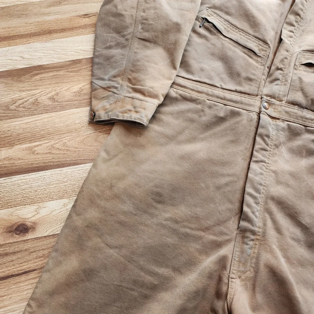 Vintage 1989 100 Year Carhartt 996QZ Insulated Coveralls 50R Union USA *FLAWS*